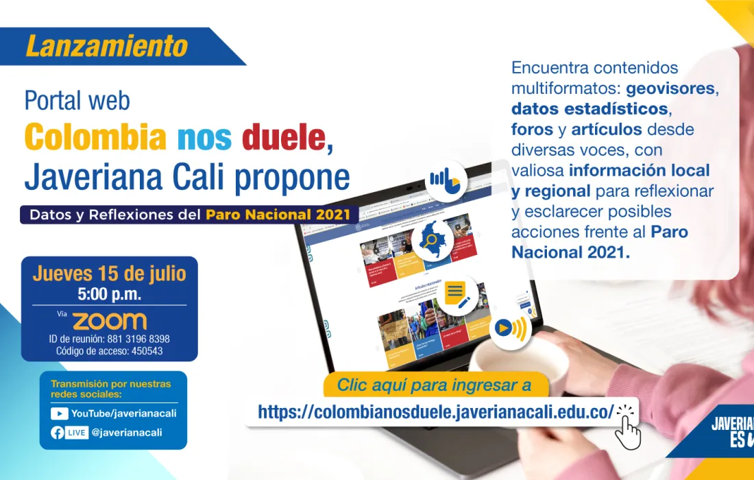 No te pierdas el lanzamiento del portal web Colombia nos duele, Javeriana Cali propone