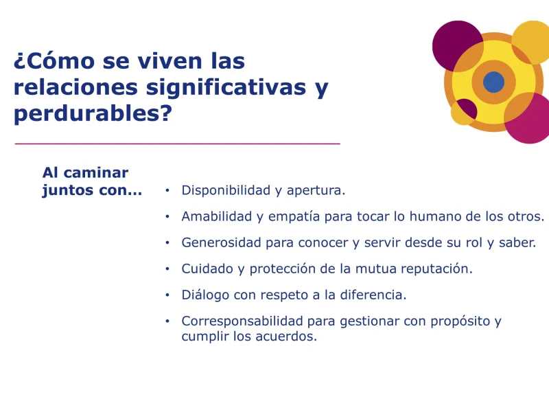 Comp. Relaciones significativas y perdurables Comp. Relaciones significativas y perdurables