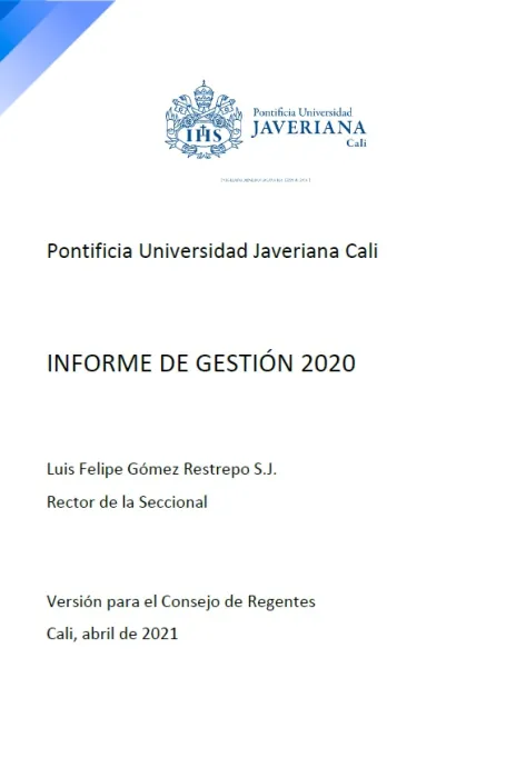 Informe de gestión 2020 Informe de gestión 2020